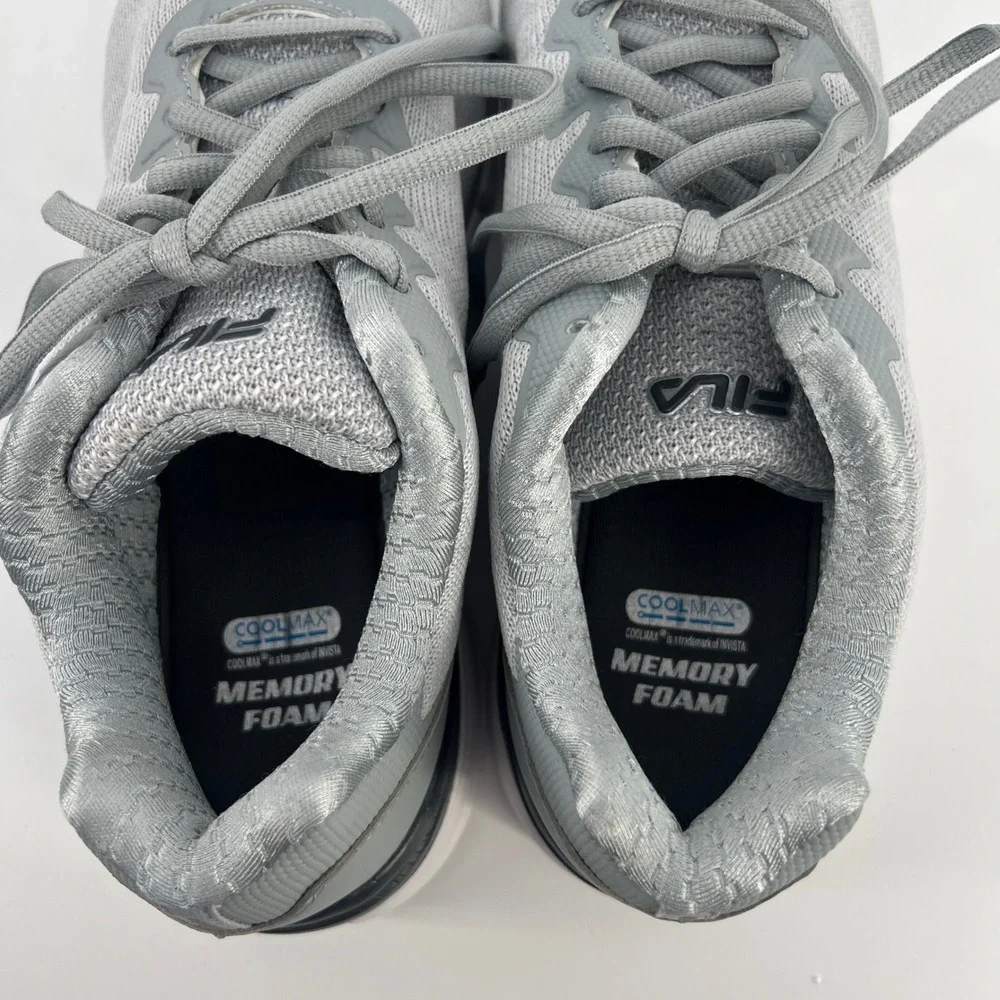 FILA Memory Upsurge Womens Running Shoes Grey White 5RM00351-063 Size 9